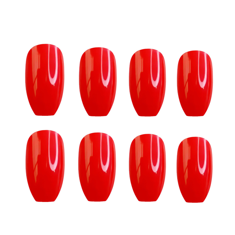 24Pcs Christmas Red Press On F - Full Cover Adhesive ulasan dan harga